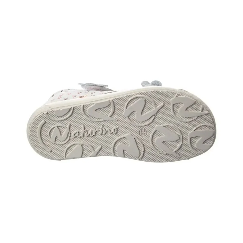 Naturino August 3 Suede Sandal, White